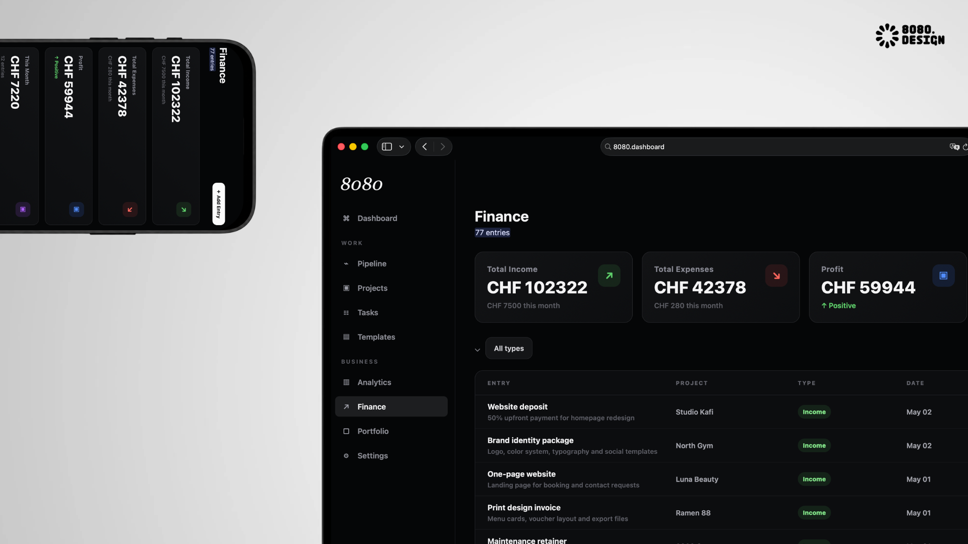 Dashboard UI Concept